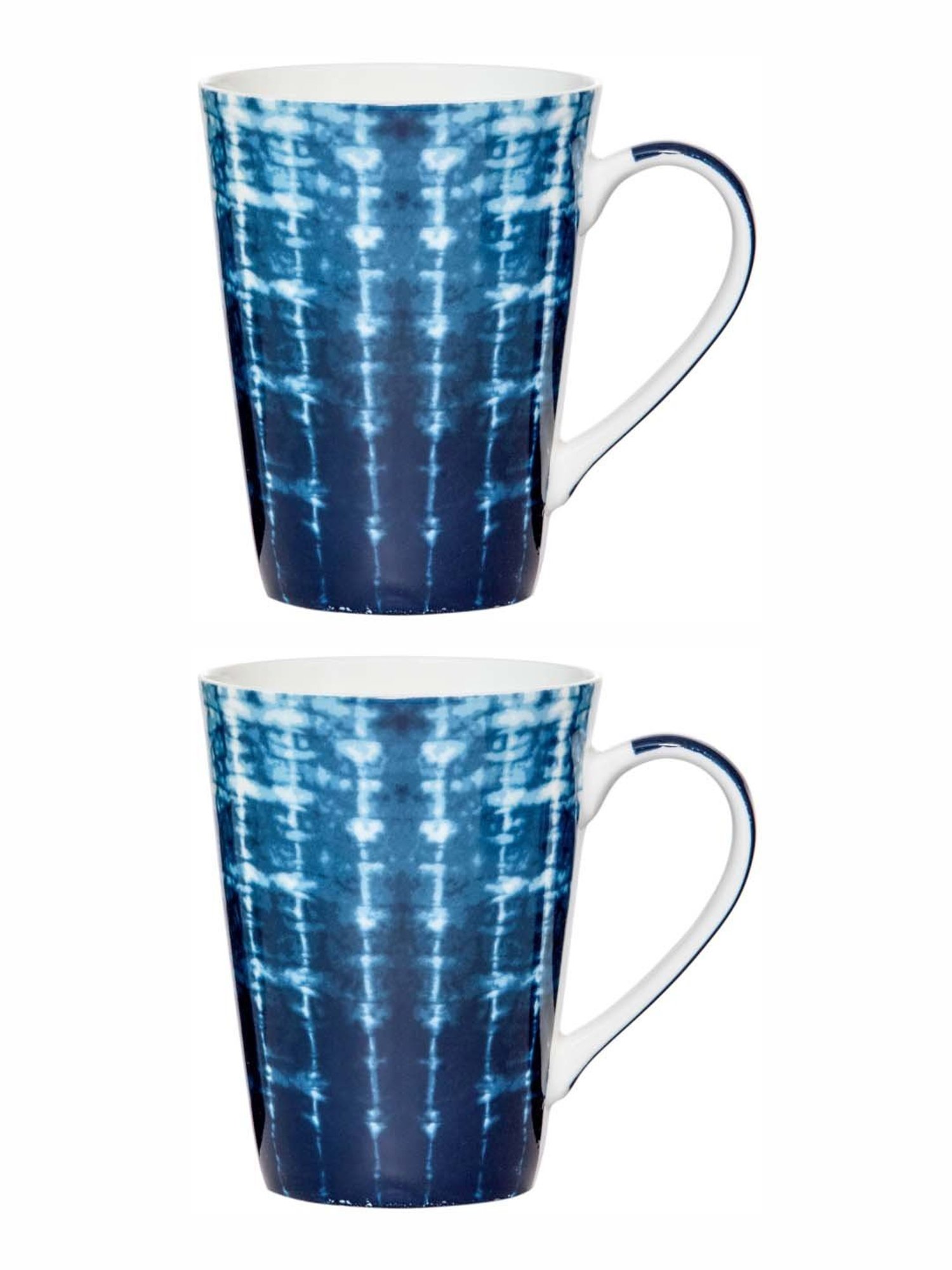 Goodhomes Blue Bone China Coffee Large Mug (0.36 L) - Set of 2