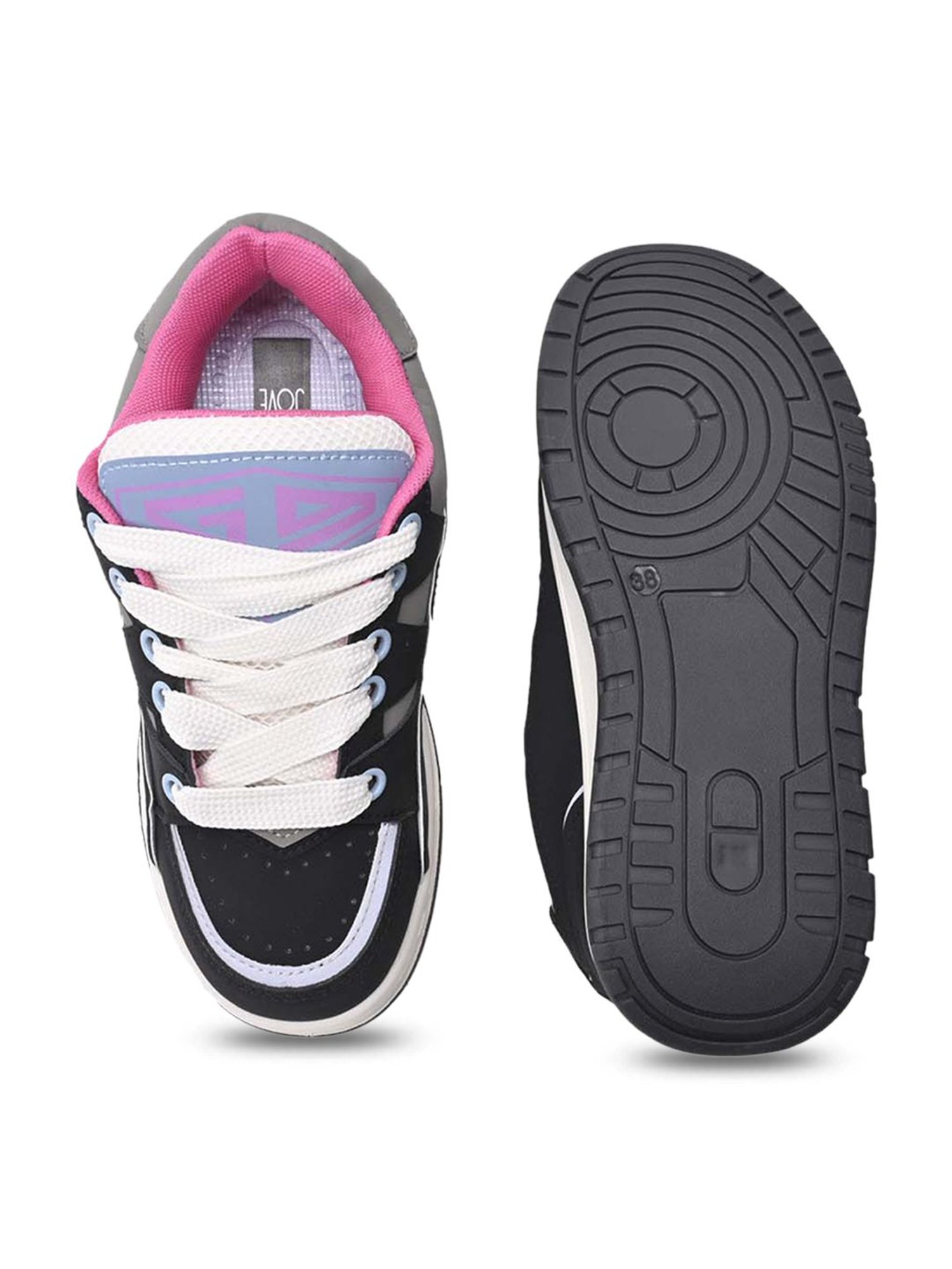 Jove Women's Black Casual Sneakers
