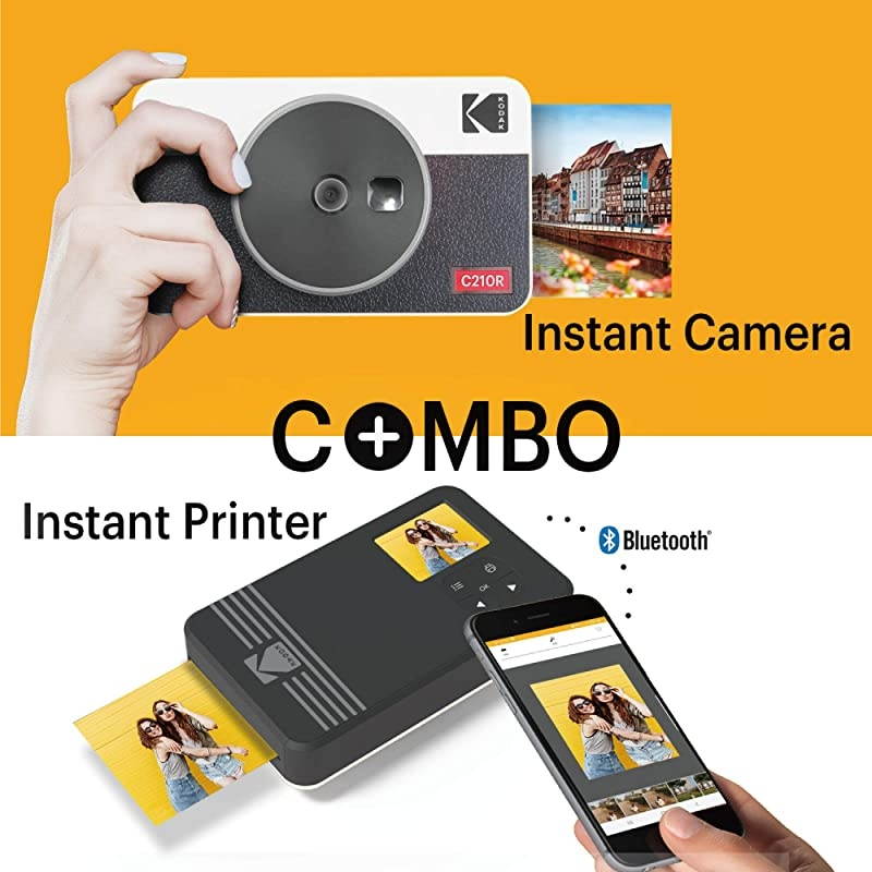 Mini Shot 2 Retro Portable Wireless Instant Camera Photo Printer White 60 Sheets