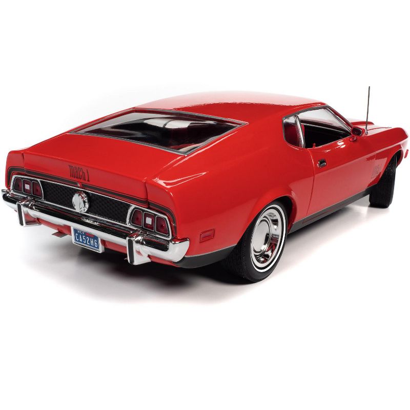 1971 Ford Mustang Mach 1 Bright Red (James Bond 007) "Diamonds are Forever" (1971) Movie 1/18 Diecast Model Car by Autoworld
