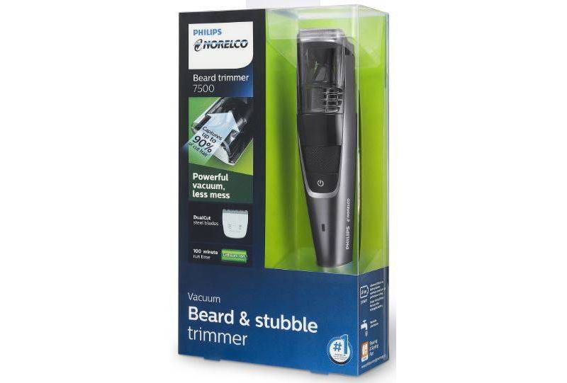 Philips Norelco Model 7500 Beard & Hair Men's Electric Trimmer with Vacuum - BT7515/49