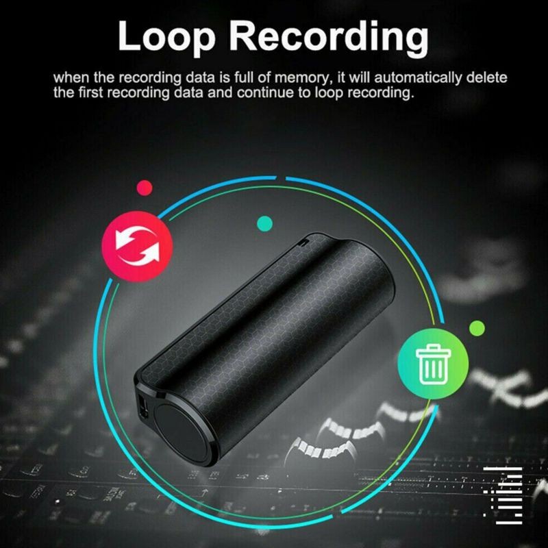 MP3 Spy Magnetic Recording Device Voice Activated Mini Audio Recorder Q70 4~32GB