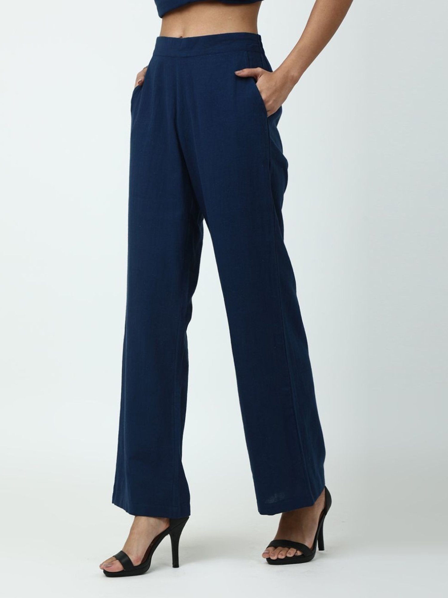 Saltpetre Classic Tencel Navy Blue Trousers
