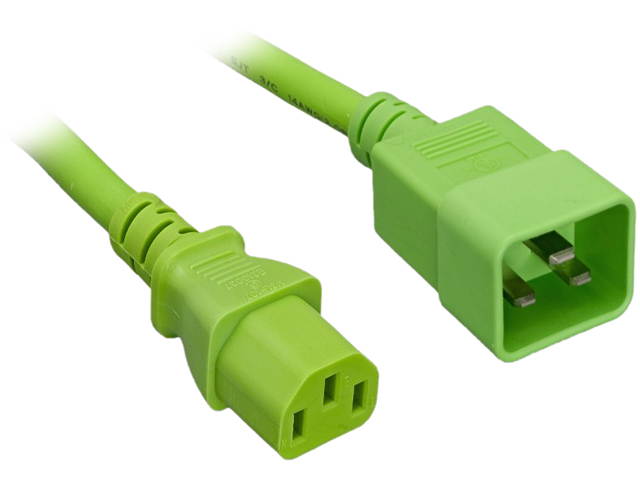 Nippon Labs 14AWG C20 To C13 Universal Jumper Power Cord, SJT 15A/250V, IEC-60320-C20 to IEC-60320-C13,Green 6FT.Power Cable