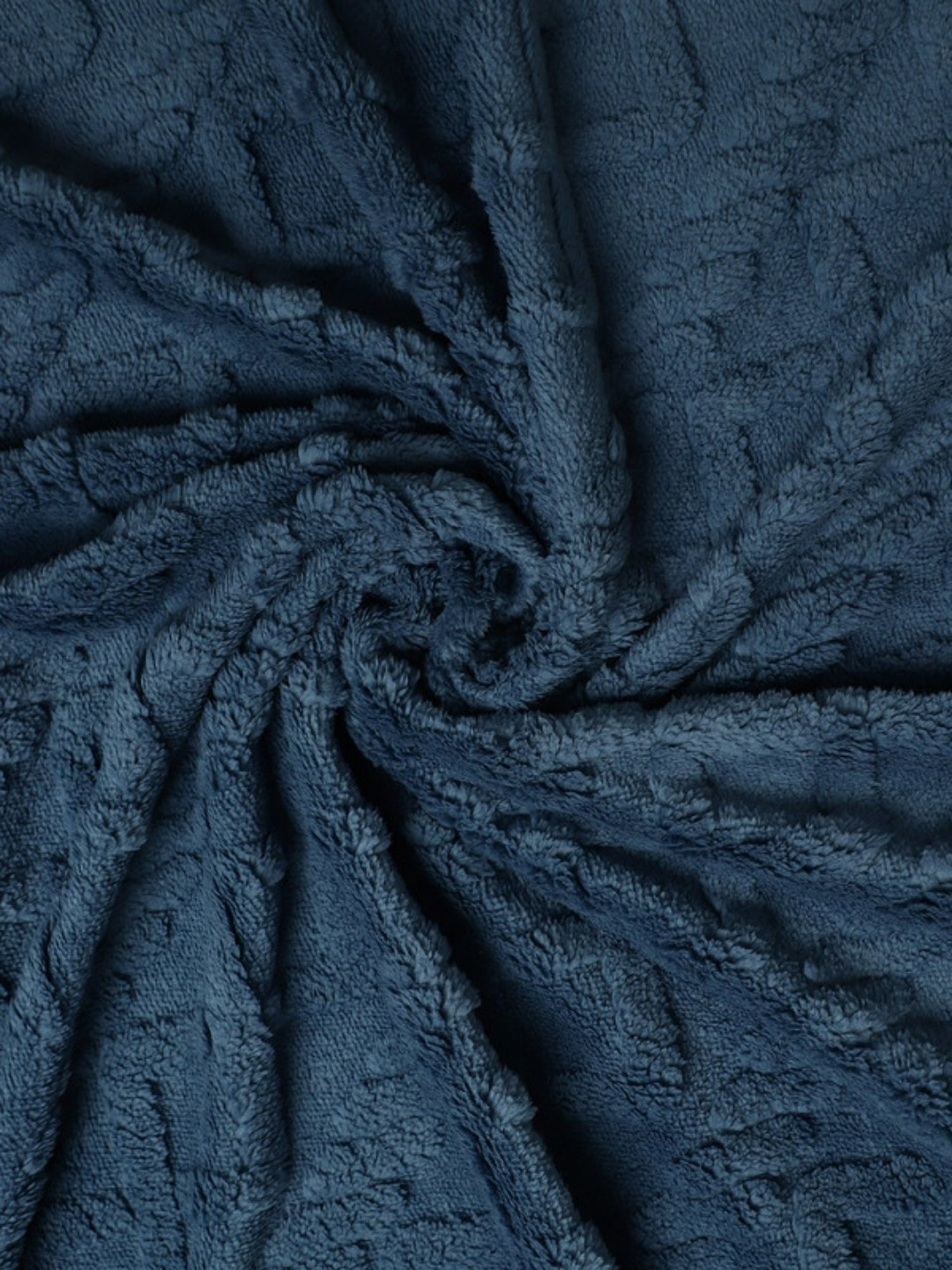 Dhrohar Navy Blue Polyester 300 GSM Double Bed Blanket