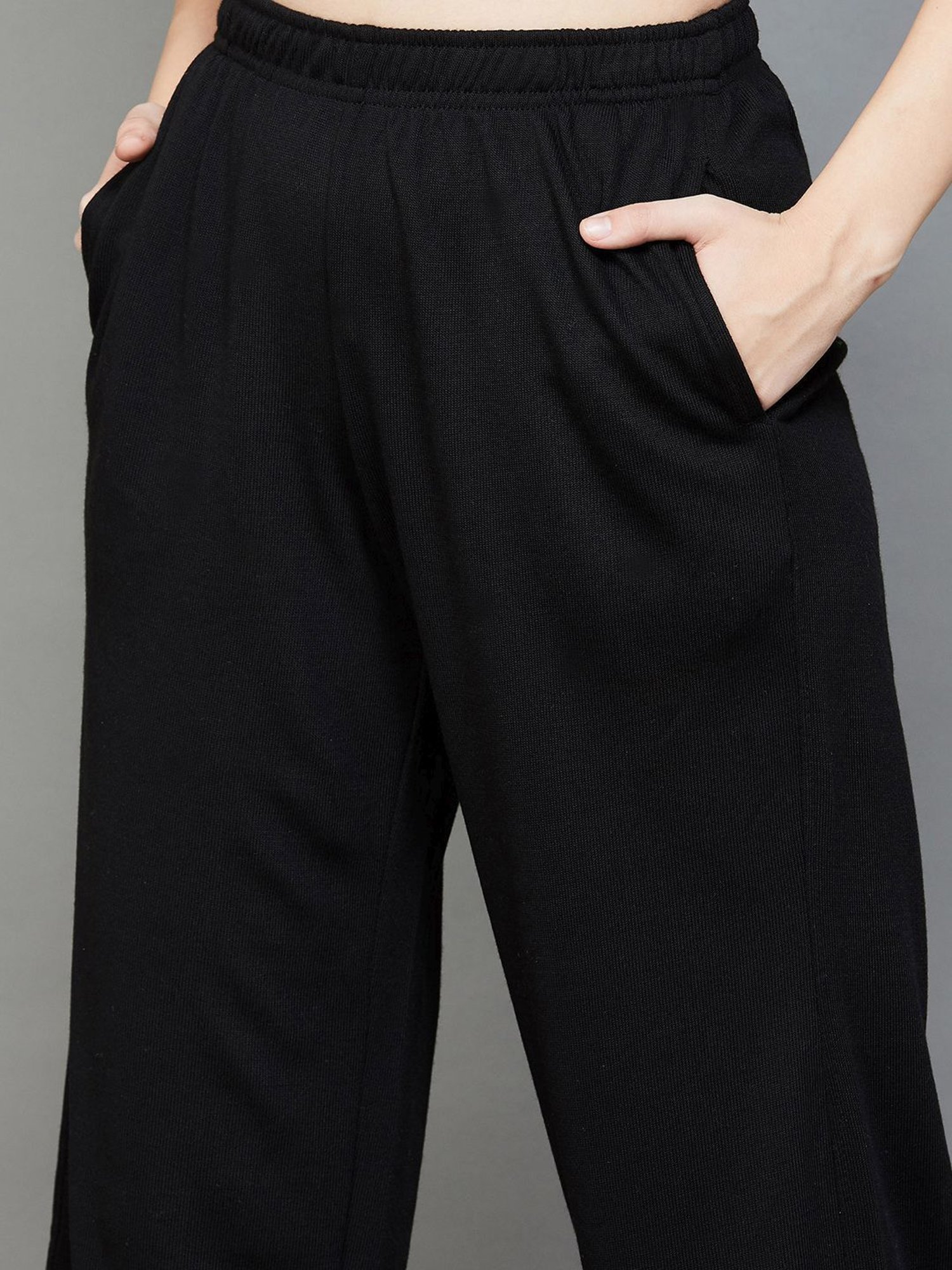 Castle Black Embroidered Palazzos