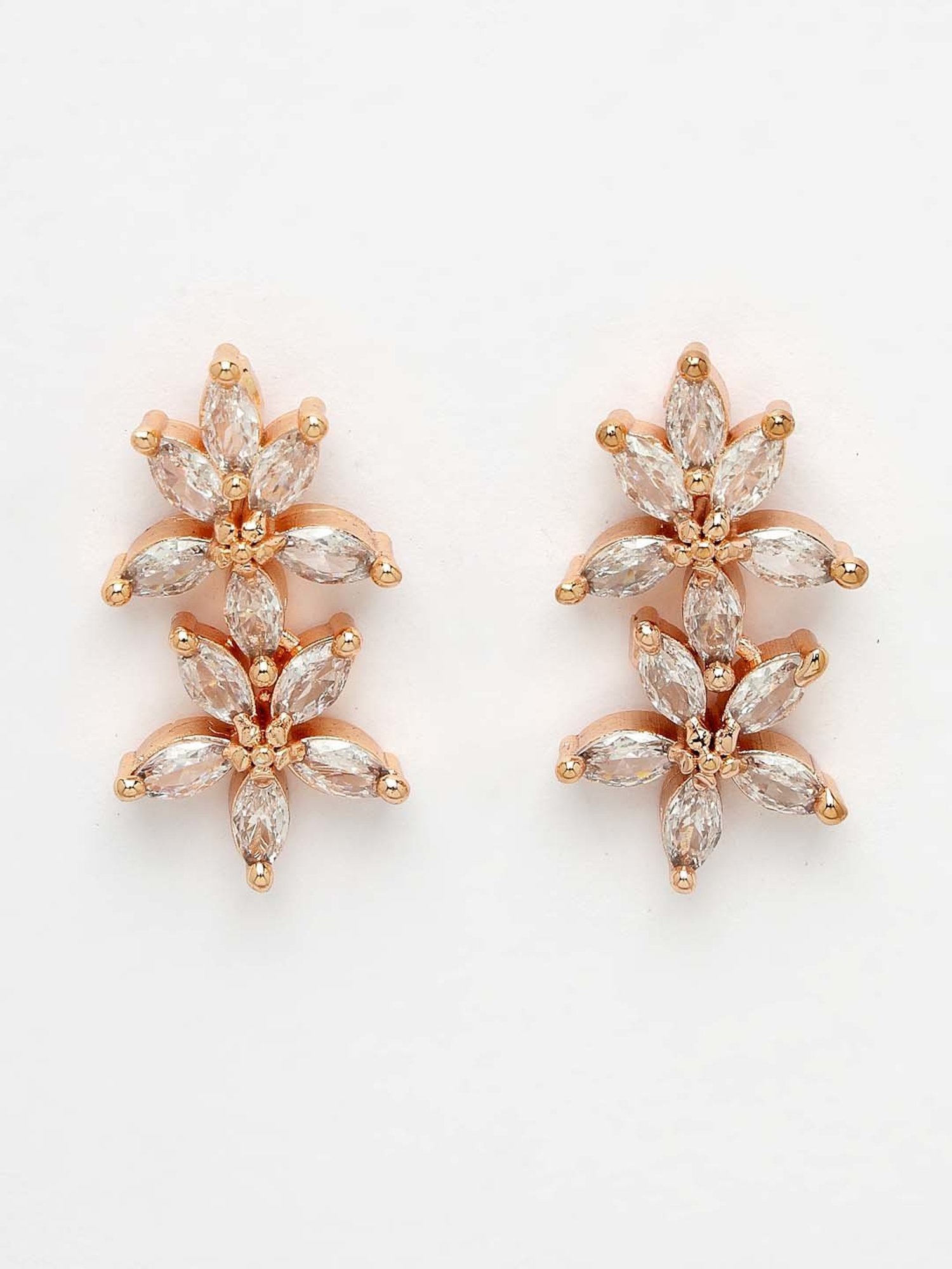 NVR Gold Plated CZ Stone Handcrafted Jewellery Set for Women