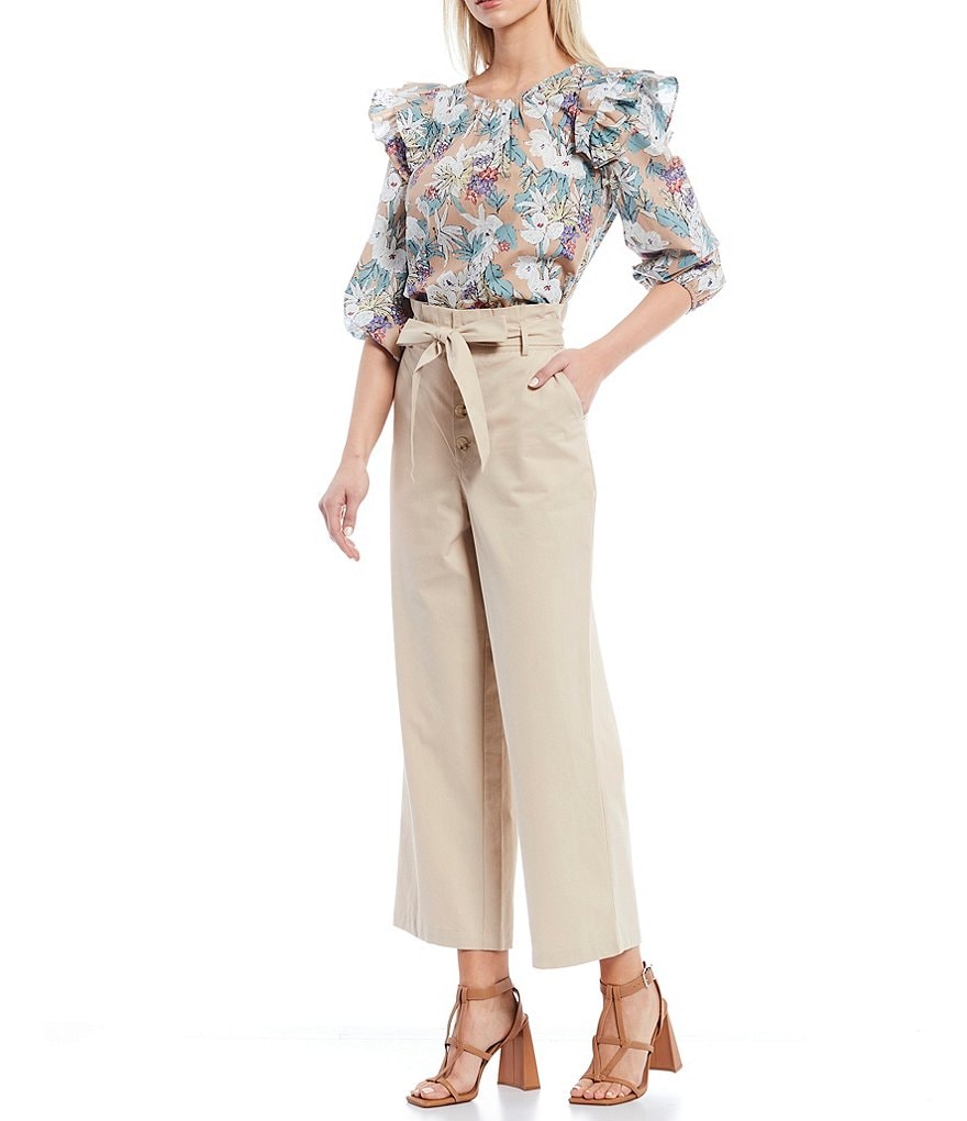 Every Pleated Flat Front Tapered Leg Chino Pants