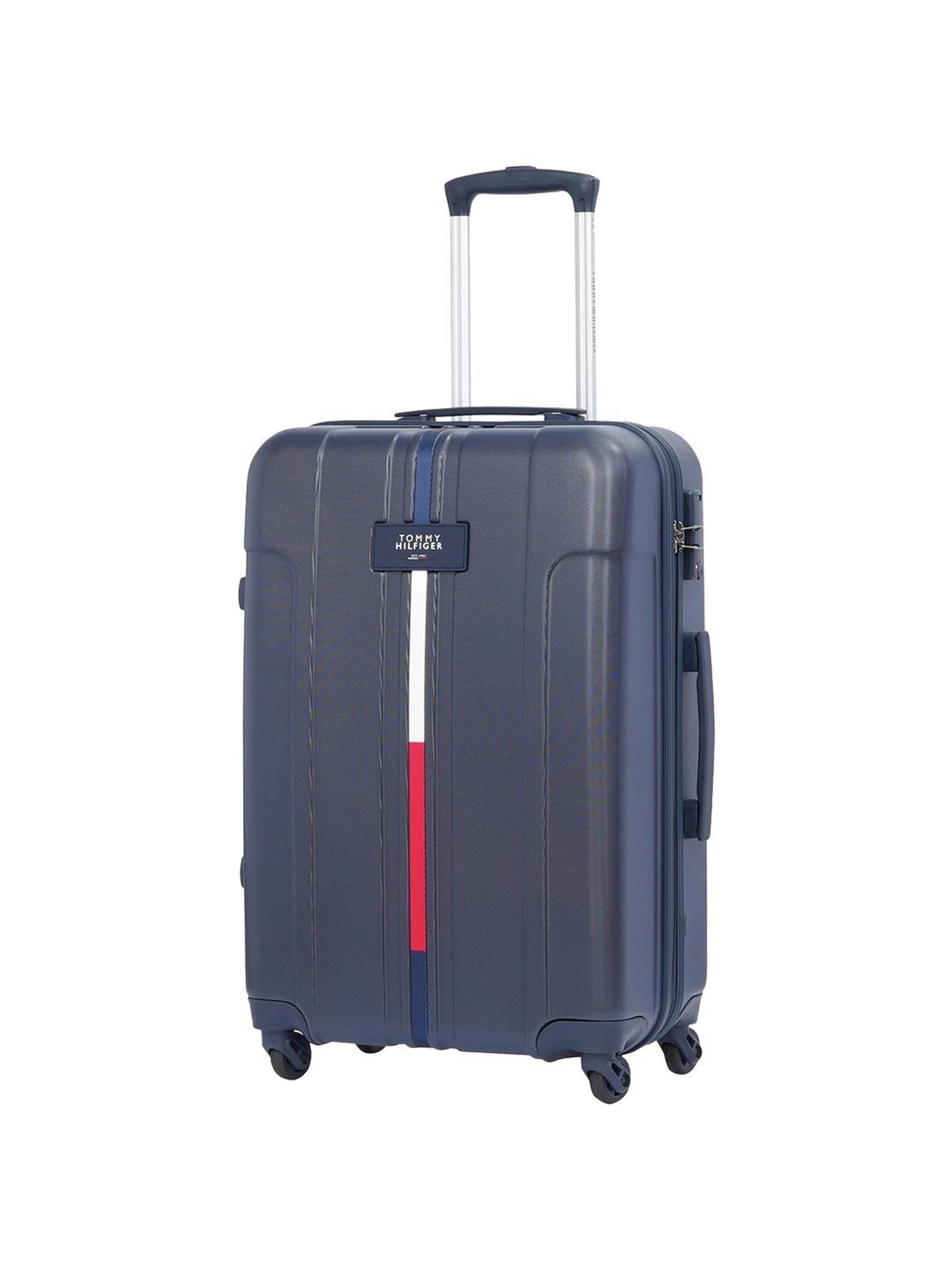 TOMMY HILFIGER Wyoming Navy 4 Wheels Small Hard Cabin Trolley Bag 55 cm