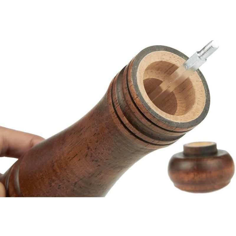 Juvale Wooden Pepper Grinder Mill with Durable Adjustable Knob for Pepper, Salt, Spices, 2.2x2.5x8.5 in