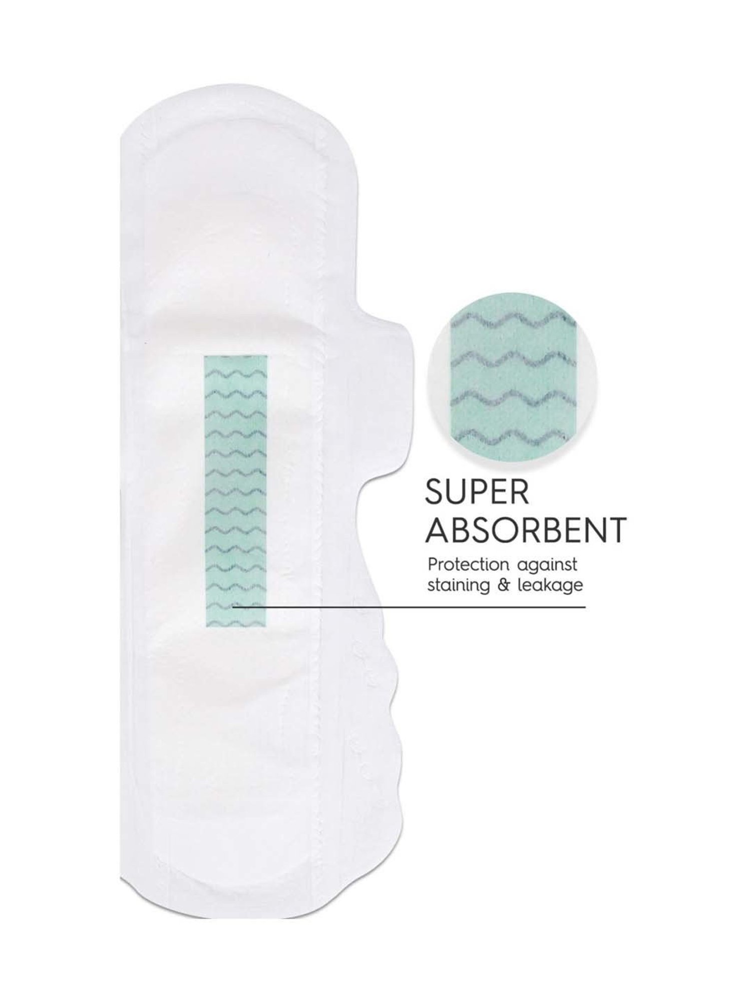 Clovia Botaniqa Sanitary 10 Pads XXL+ for Day & Night Usage - 350 mm