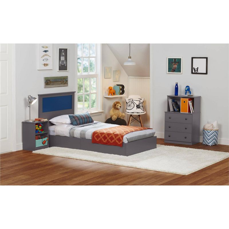 Kids' 3 Drawer Bella Dresser with Cubbies - Graphite - Room & Joy