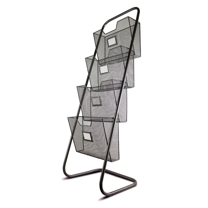 Metal Magazine Rack with Four Compartments - E2