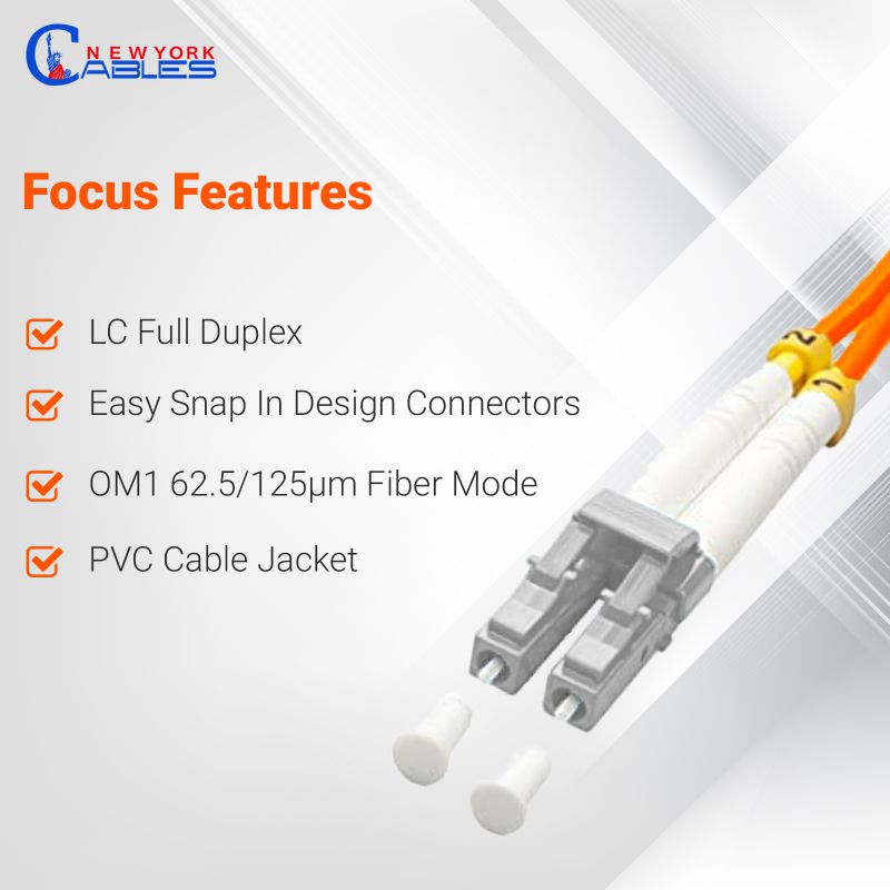 Fiber Optic Cable LC-LC 9/125 Duplex Single-Mode Fiber Cable Yellow 5 meters