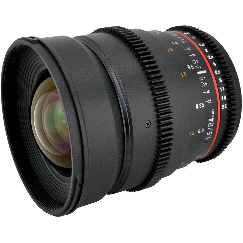 Rokinon 24mm T/1.5 Cine Wide Angle Lens (for Video DSLR Olympus/Panasonic Micro 4/3)