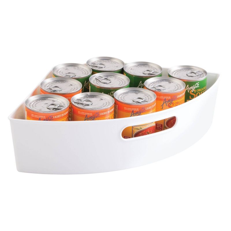 iDESIGN Kitchen Binz 1/4 Wedge Lazy Susan White