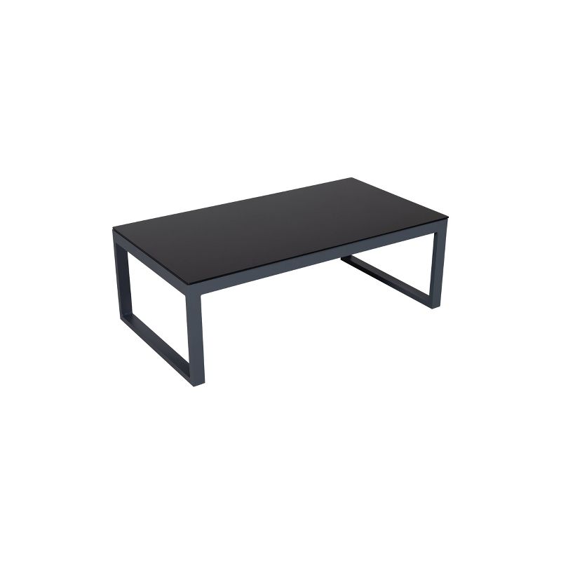 4pc Outdoor Aluminum Sofa Set Gray & Black - Nuu Garden