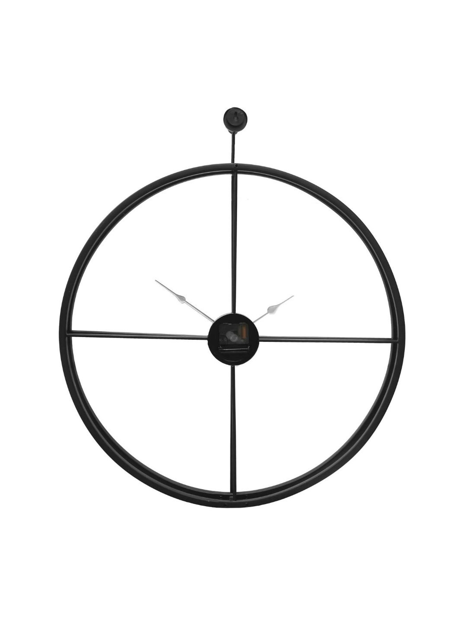 CHRONIKLE Classic Round Black Iron Wall Clock
