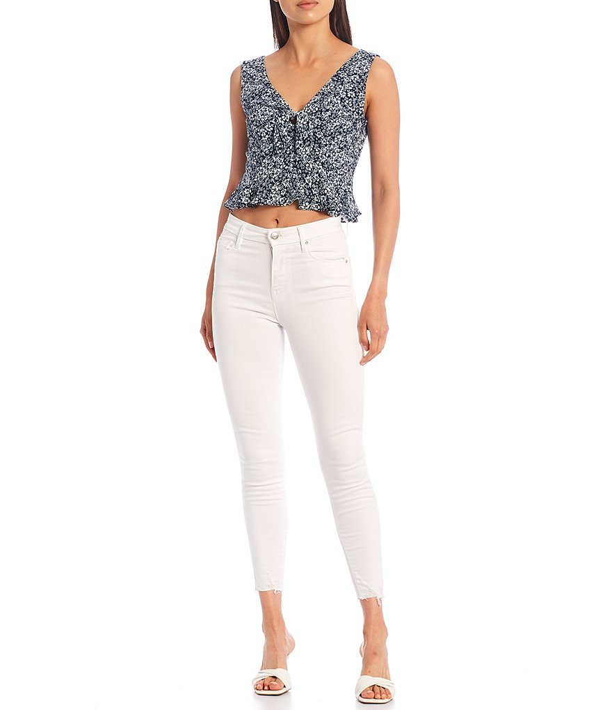 Gianni Bini Woven Carol V-Neck Floral Blouse