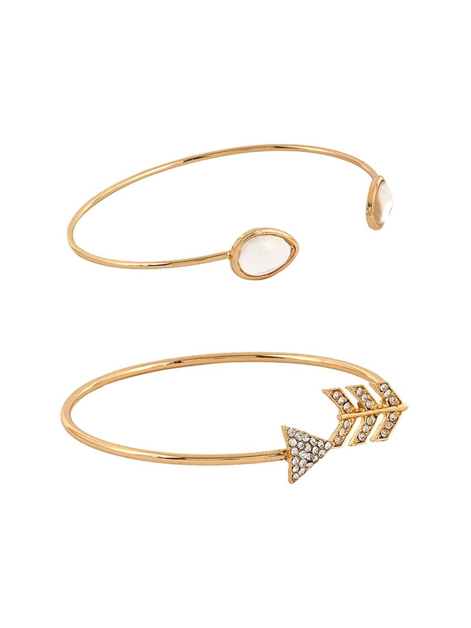 Joker & Witch Golden Arrow Head Flexible fit Bracelet - Set of 6