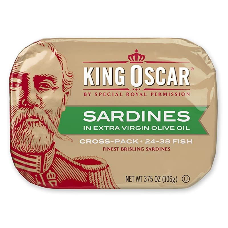 Two-layer Sardines in Olive Oil Cross-Pack, 3.75 Ounce (Pack of 12) (Packaging May Vary)