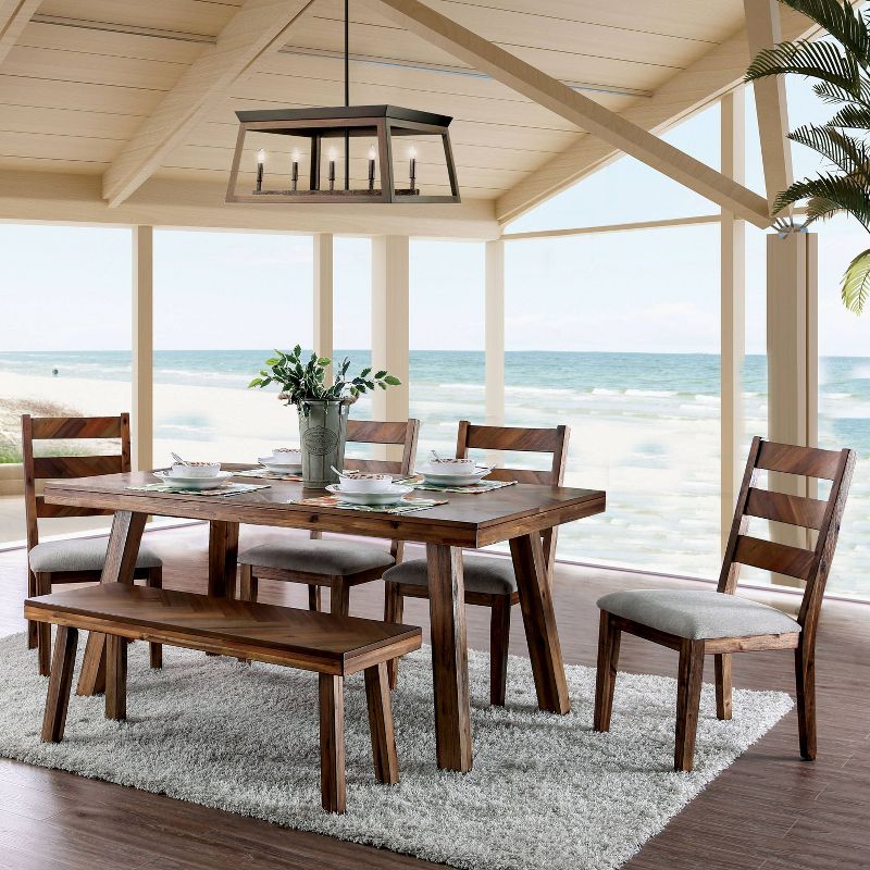 Set of 2 Larkin Upholstered Dining Chairs Light Oak - HOMES: Inside + Out