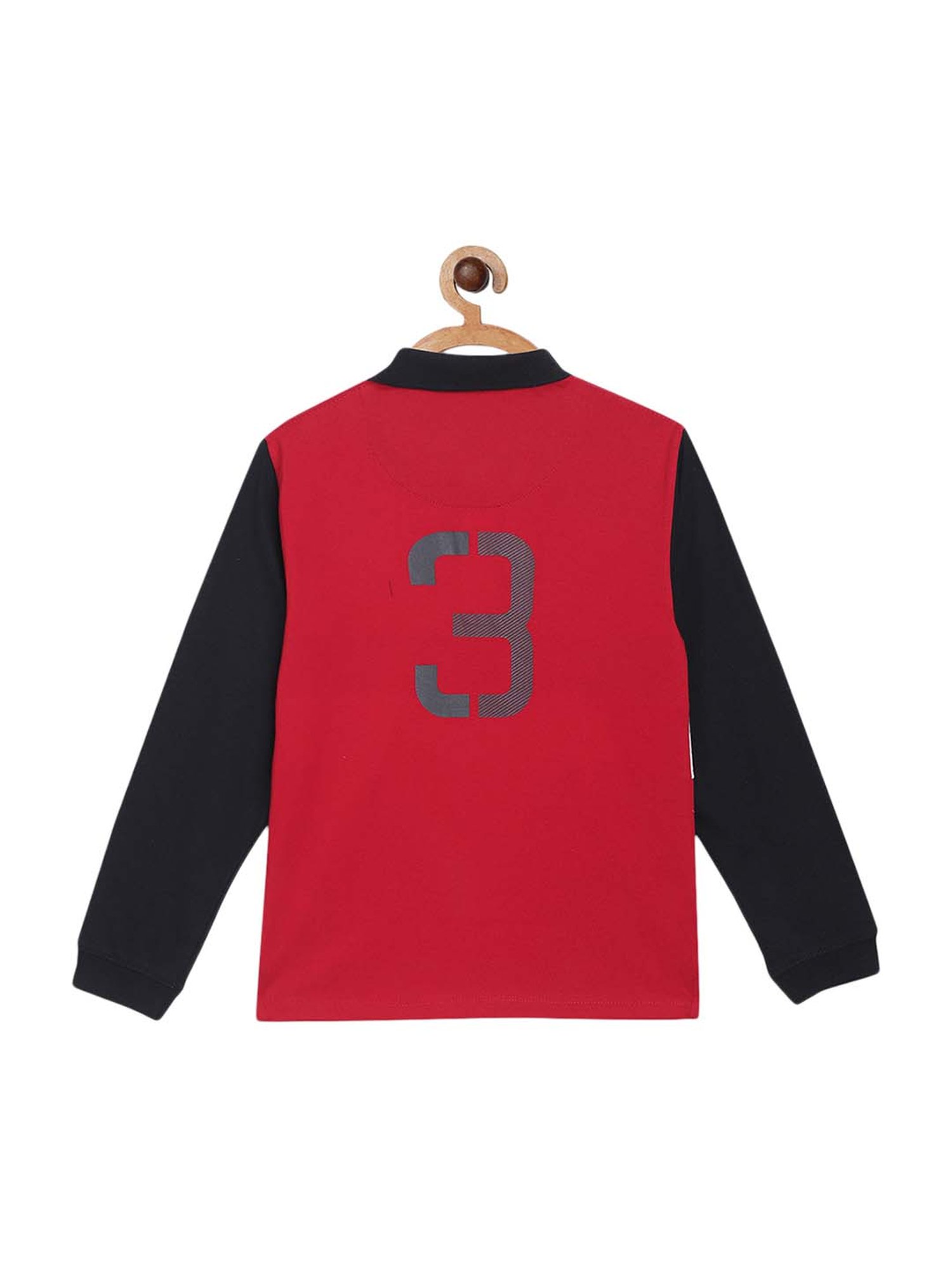 Octave Kids Brick Cotton Printed Polo T-Shirt