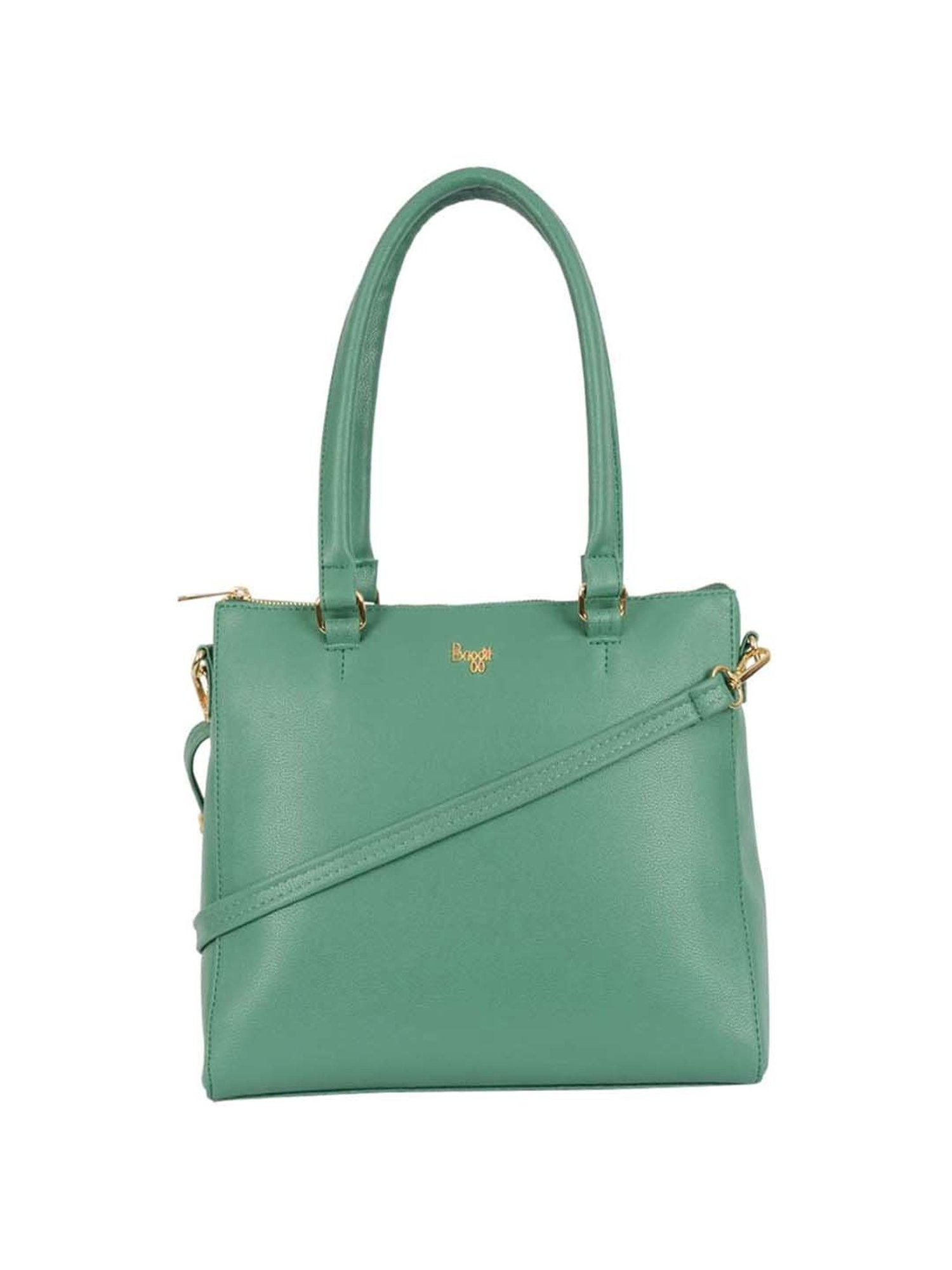 Baggit Green Solid Medium Tote Handbag