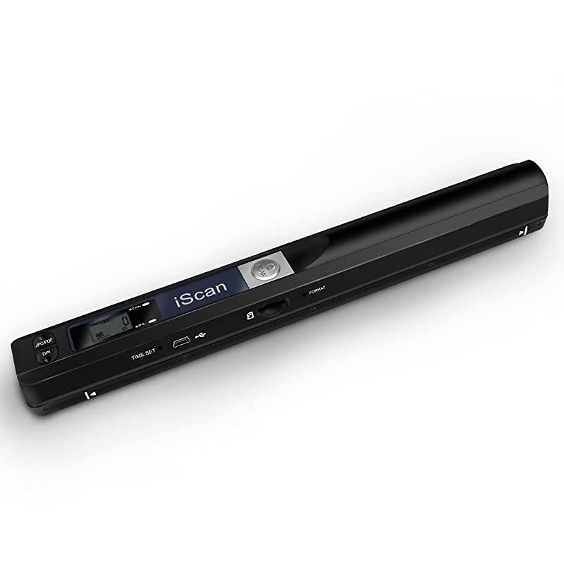 Portable Handheld Scanner  Document Wand Scanner Handheld for Business Photo Picture Receipts Books JPGPDF Format Selection Micro SD Card Hand ScannerB