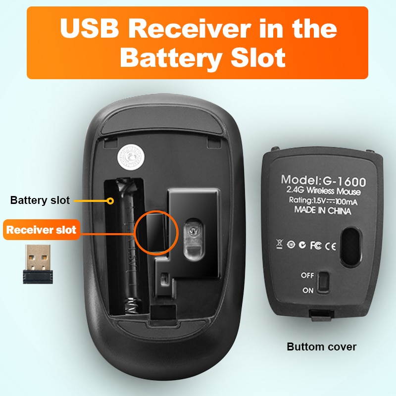 iMice USB Receive Wireless Game Mouse Silent 2.4Ghz 1600 DPI Ergonomic Mause USB PC Mice Mute