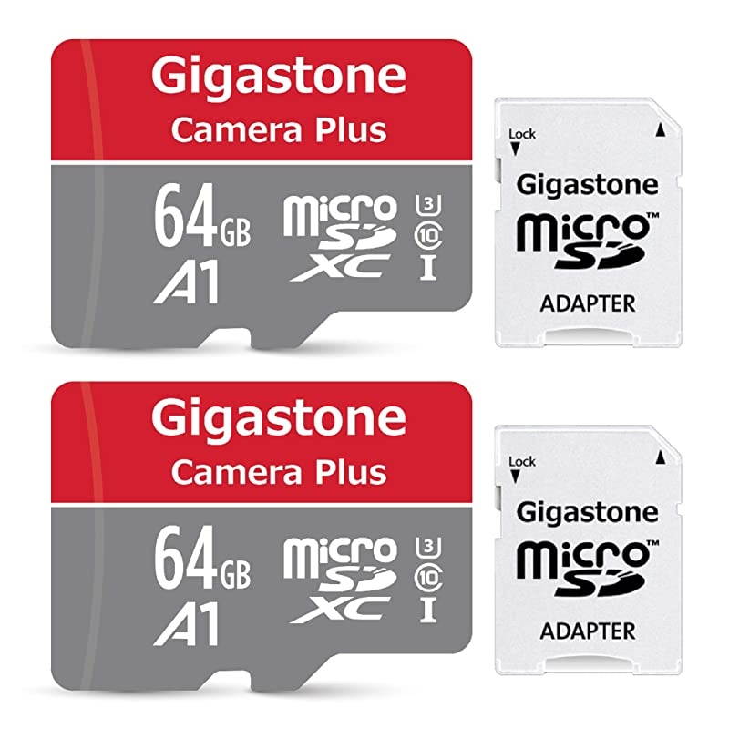 64GB 2Pack Micro SD Card Camera Plus Nintendo Switch Compatible High Speed 95MBs 4K Video Recording Micro SDXC UHSI A1 Class 10