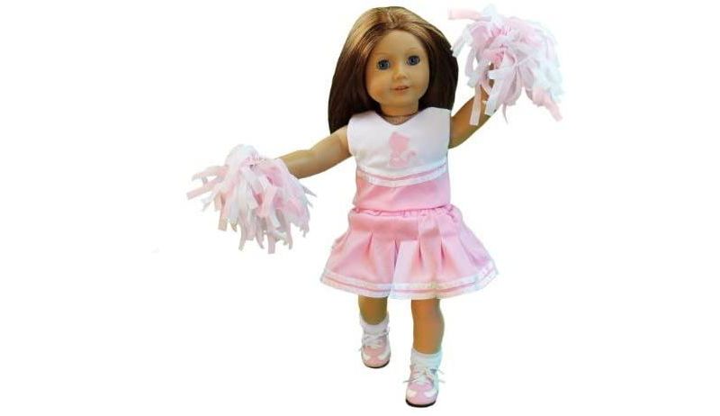 Dress Along Dolly Cheerleader Outfit for American Girl Doll