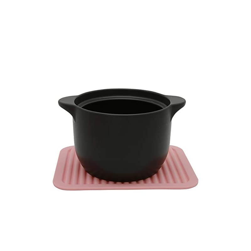 Silicone Trivets Mats for Hot Dishes and Hot Pots, Hot Pads for Countertops, Tables, Pot Holders, Spoon Rest Small Drying Mats Set of 2 Color Pink