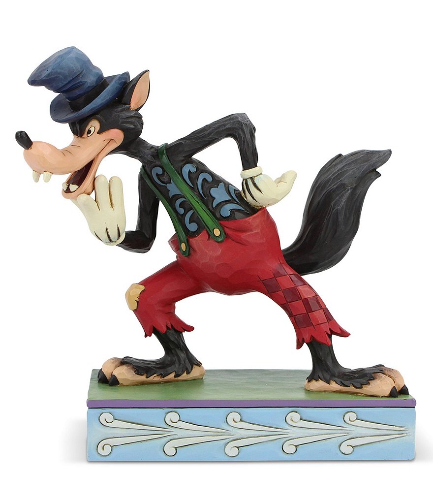 Disney Tradition by Jim Shore Three Little Pigs The Big Bad Wolf #double;I'll Huff and I'll Puff!#double; Figurine