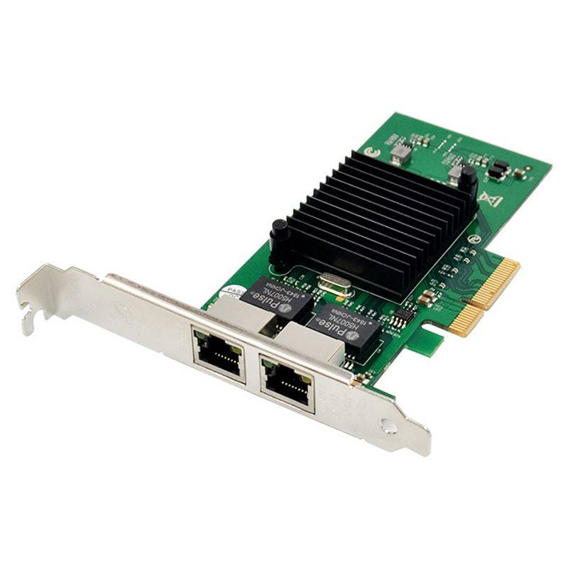 PCI-E X4 Intel82576 Network Interface Card Dual Gigabit Ethernet RJ45 Port for Desktop Computer