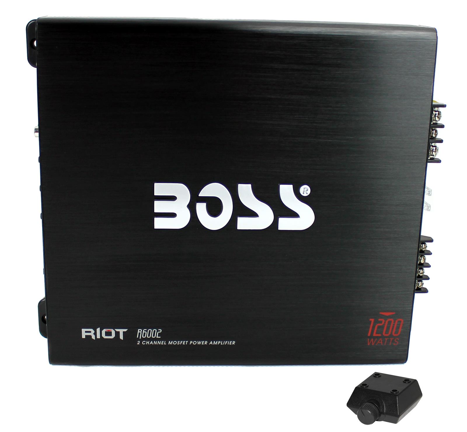 New Boss R6002 Riot 2Ch Car Audio Amplifier Amp 1200W 2 Channel W/ Remote