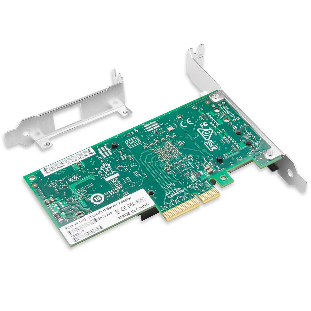 10Gb/s Converged Network Adapter (CNA)/NIC, Compatible Intel X550-T1