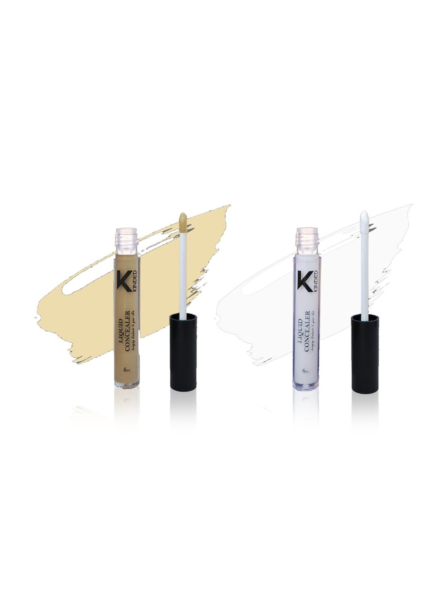 KINDED Liquid Concealer 02 Yellow Tone & 04 White Light Combo