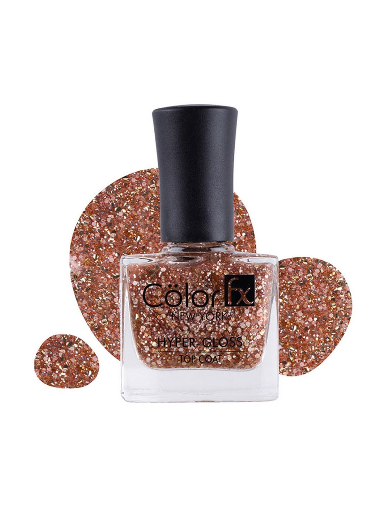 Color Fx Hyper Gloss Top Coat Nail Enamel Rose Gold - 9 ml