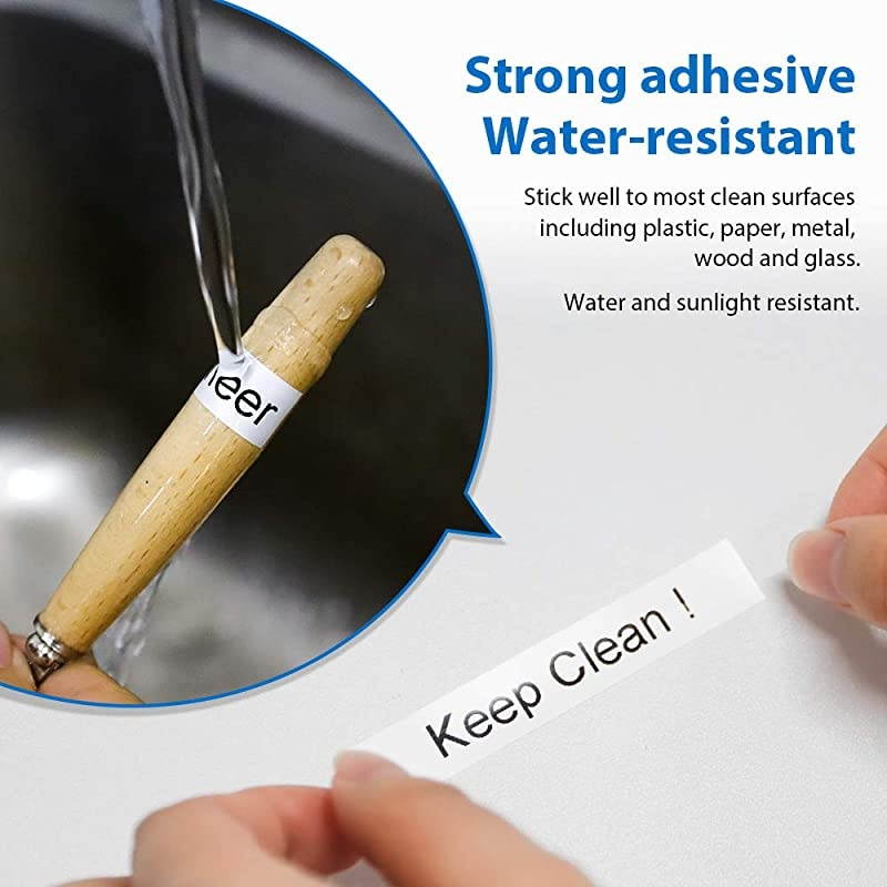 Compatible Label Tape Replacement for Brother Label Maker Tape TZe-251 TZe-151 TZe-451 TZe-651 24mm TZe Tape for P-Touch PT-D600 PT-P700 PTP750W PT2730 ( Clear, White, Yellow, Red, 4-Pack )