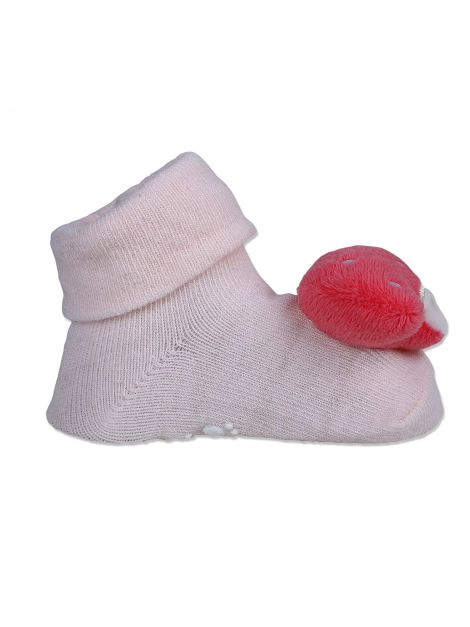 Baby Moo Kids Pink Cotton Applique Socks