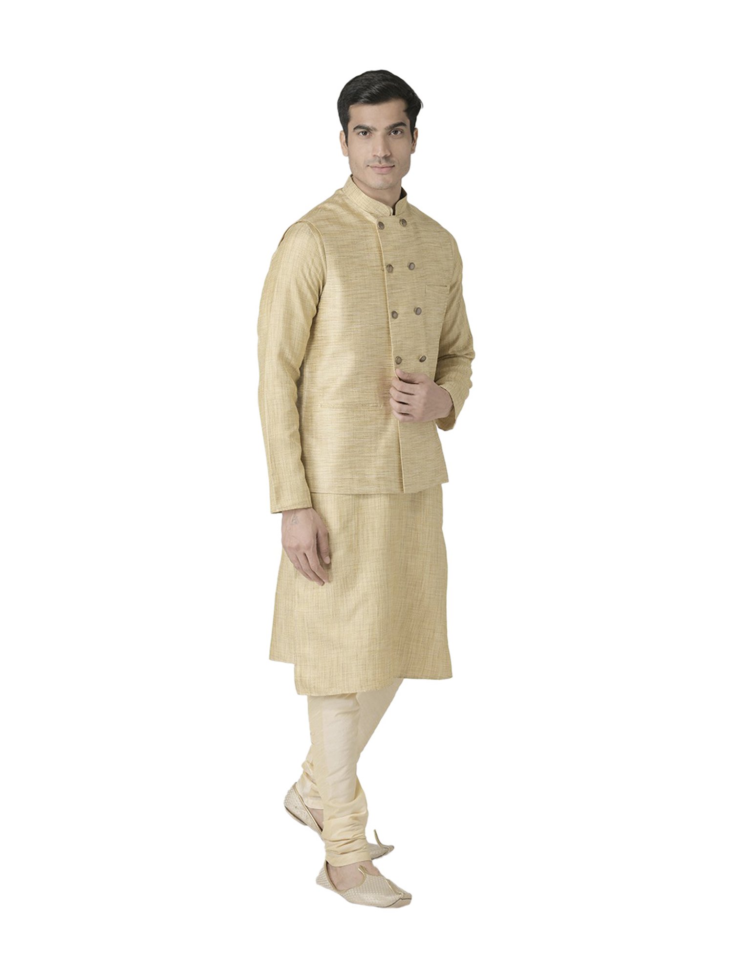 Tabard Gold Full Sleeves Suit