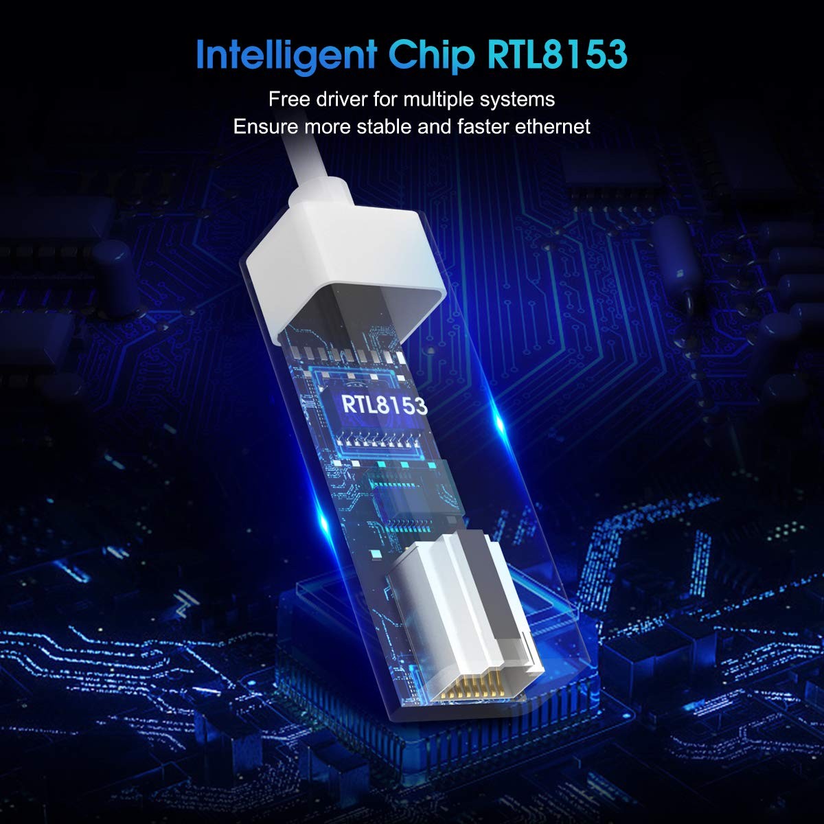 USB 3.0 Ethernet Wired RJ45 LAN Network Adapter 10/100/1000 for Desktop Laptop PC, Support Windows 10/8.1/8/7/Vista/XP Mac OS X