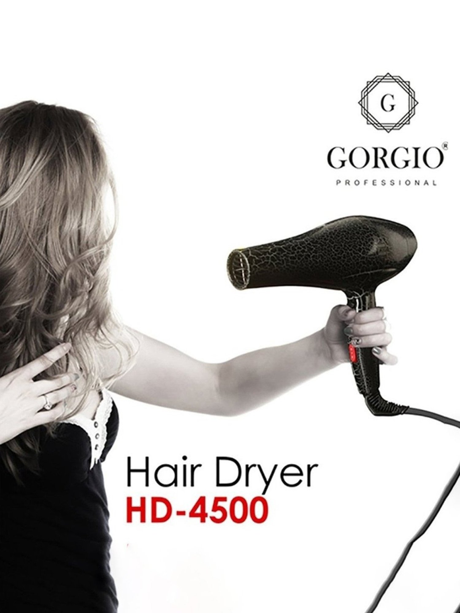 Staunch SHD2011 1600W Compact and Foldable Hair Dryer (White and Pink)