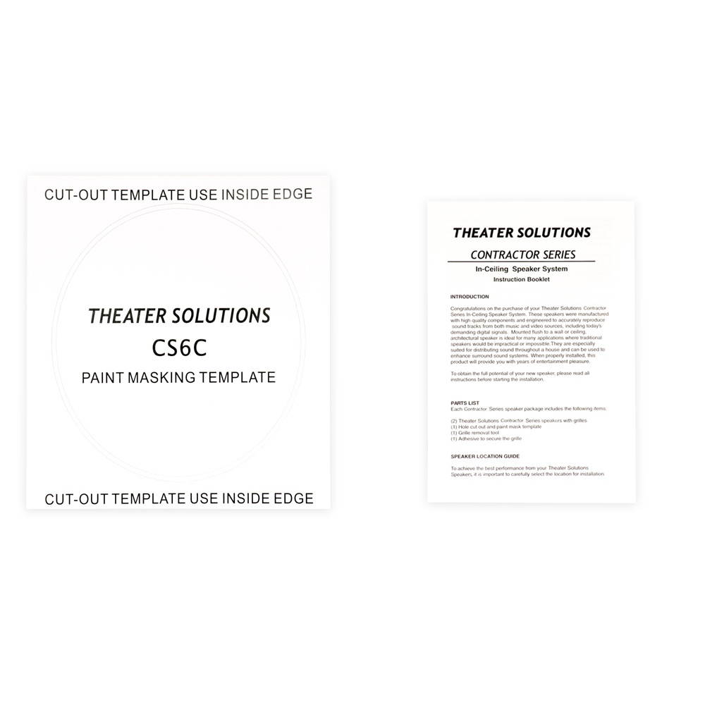 Theater Solutions CS6C In Ceiling 6.5" Speakers Surround Sound Home Theater 3 Pair Pack 3CS6C