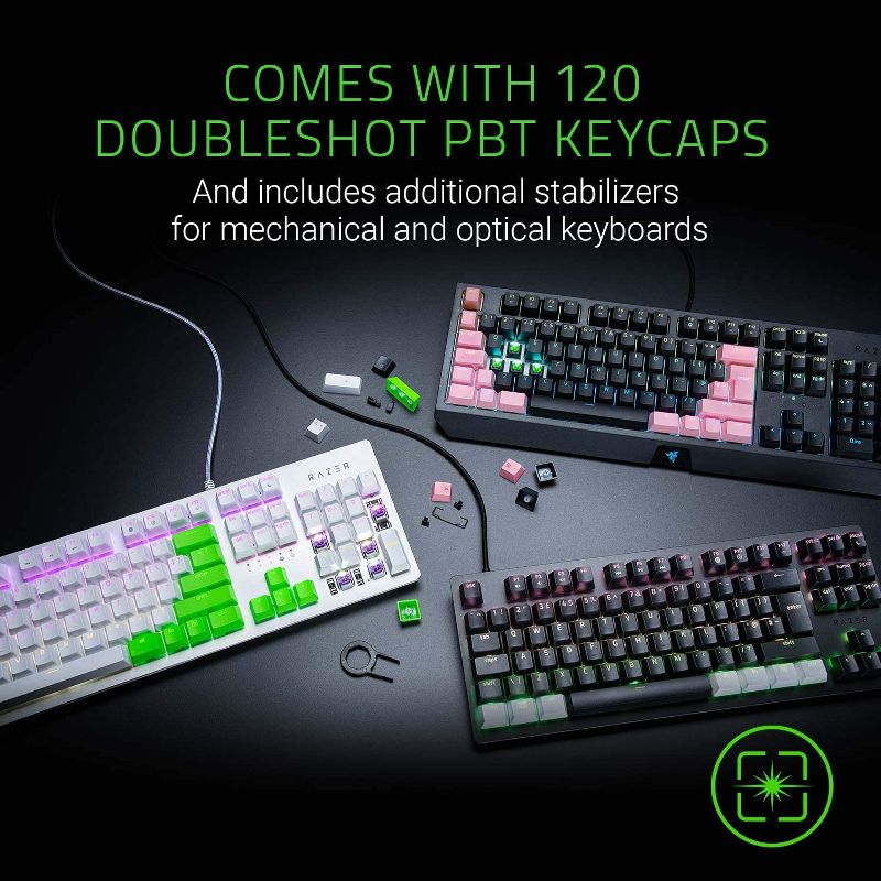 Razer PBT Keycap Upgrade Set -Backlight Compatible -Superior PBT Material- Green