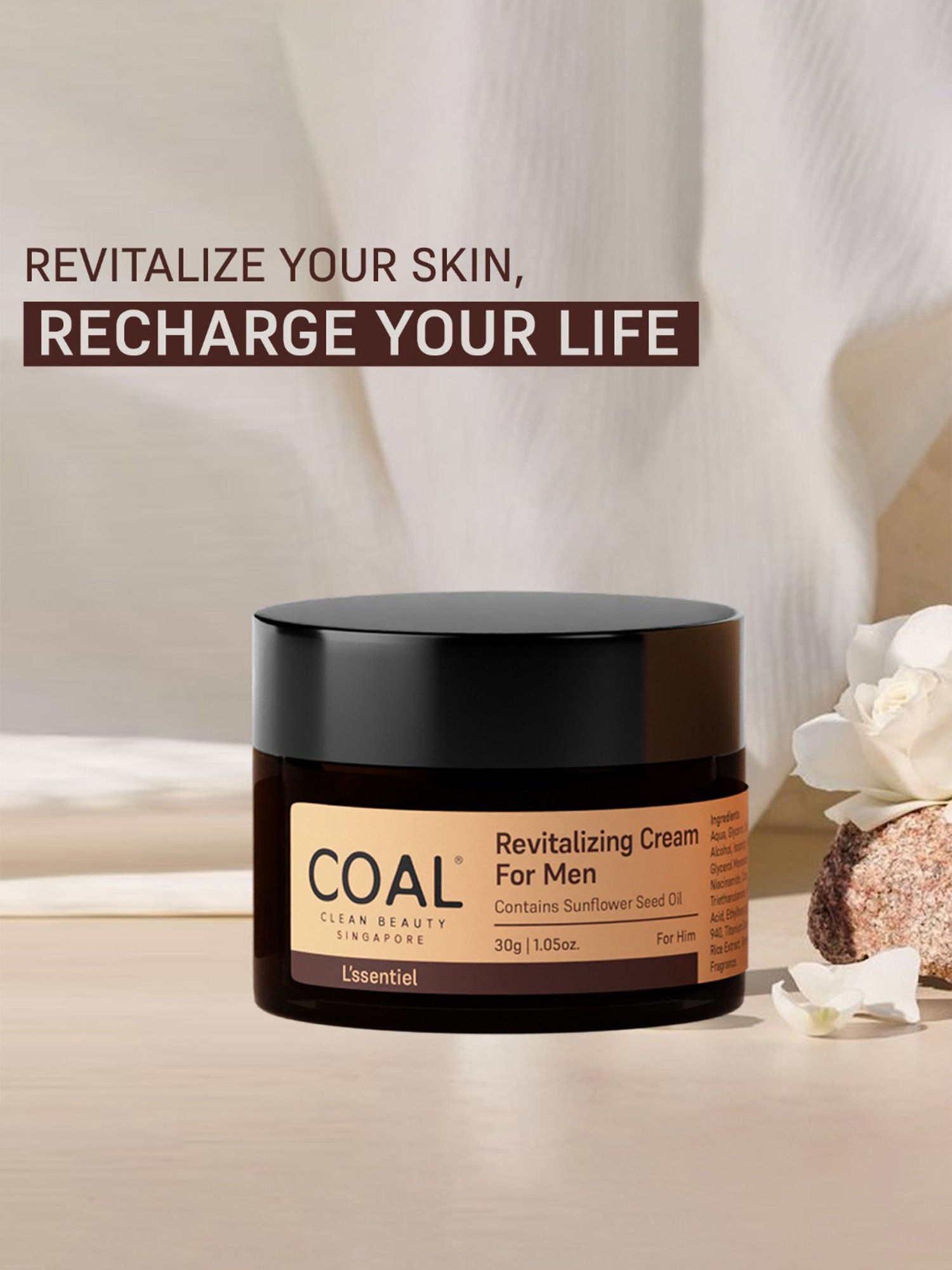 COAL Clean Beauty Revitalizing Cream for Men - 30 gm