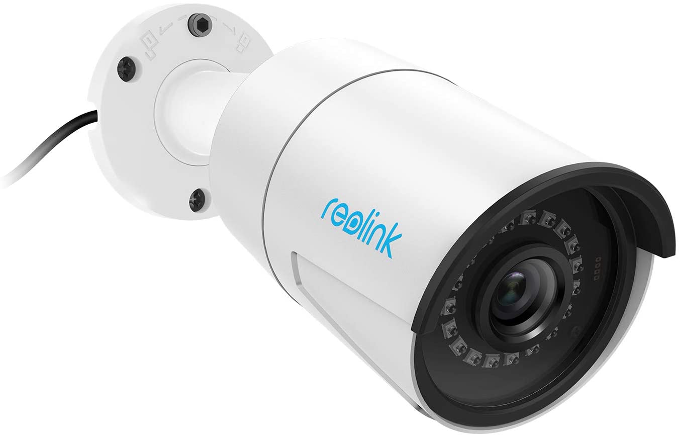 5MP PoE Camera Outdoor/Indoor IP Security Video Surveillance Work with Google Assistant, IR Night Vision Motion Detection Sound Support SD Card Slot