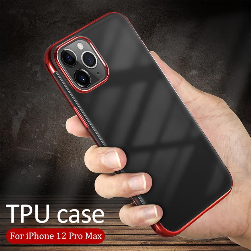 For iPhone 12 Pro Max Case Cover, Drop Proof, Anti-Scratch, Dust-Proof, Clear Bumper Full Body Protection Defender Armor Case(Black)