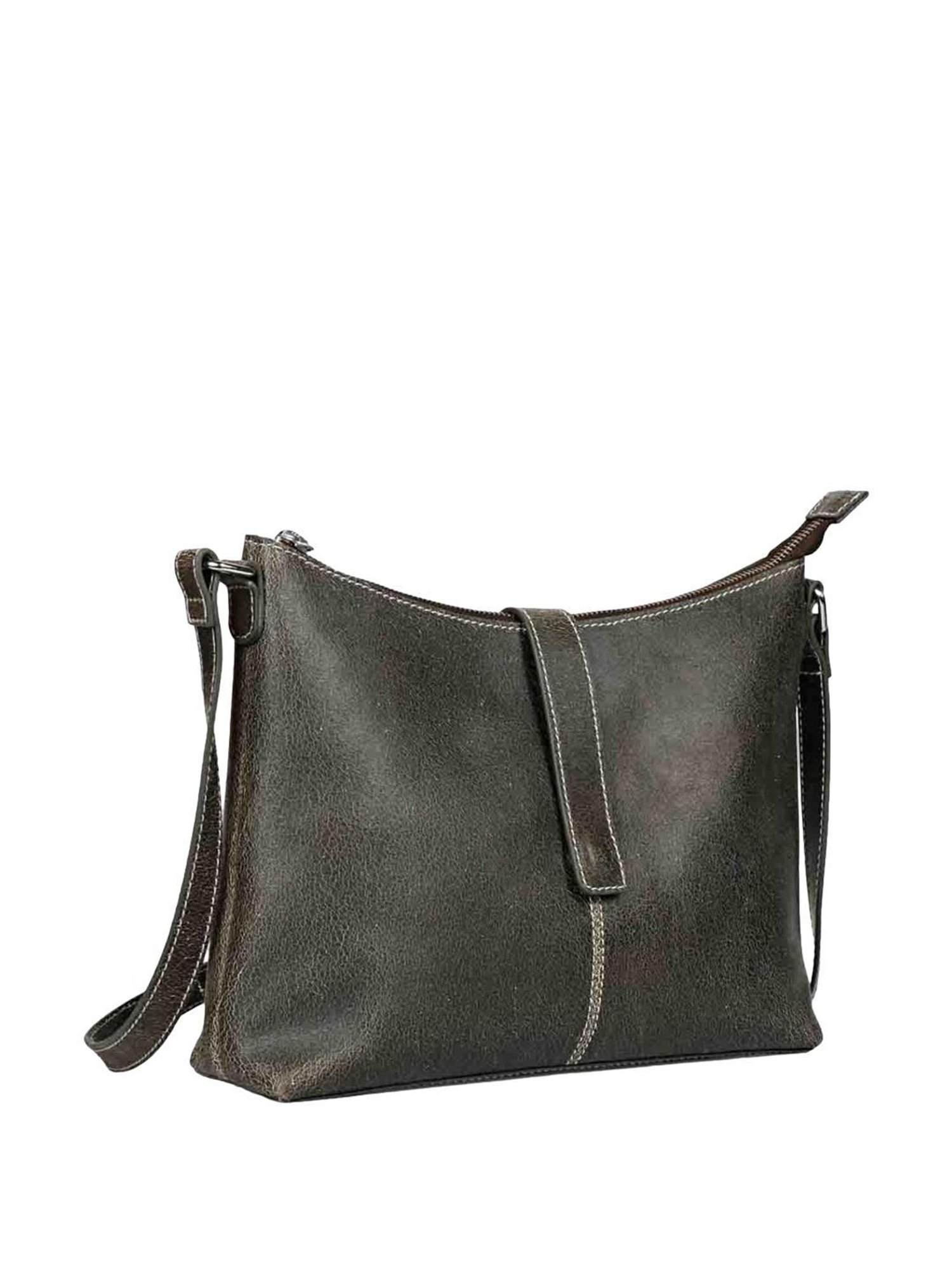 Favore Black  Solid Medium Sling Handbag